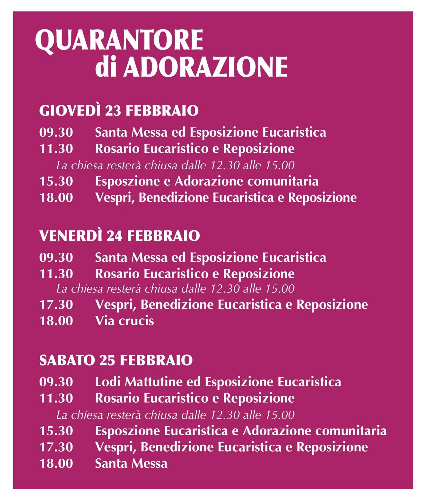quaranta ore 2023